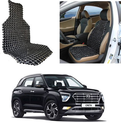 Oshotto Wooden Bead Seating Pad For  Hyundai Creta(Front Seats Black)