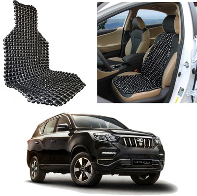 Oshotto Wooden Bead Seating Pad For  Mahindra Alturas 4WD AT(Front Seats Black)