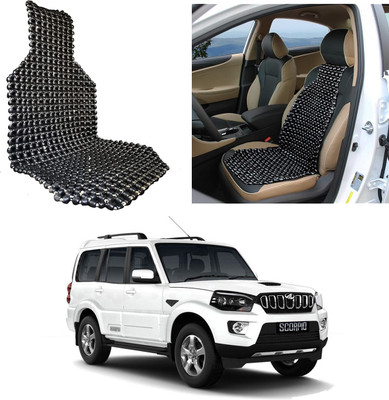 Oshotto Wooden Bead Seating Pad For  Mahindra Scorpio(Front Seats Black)