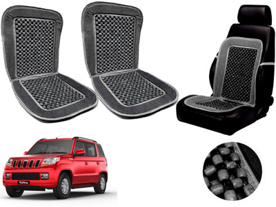 AUTO PEARL Polyester, Cotton Seating Pad For  Mahindra TUV-300(Front Seats Grey)
