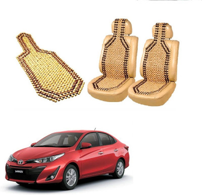 ROSHNEER ENTERPRISES Wooden Bead Seating Pad For  Toyota Yaris G(YARIS Beige)
