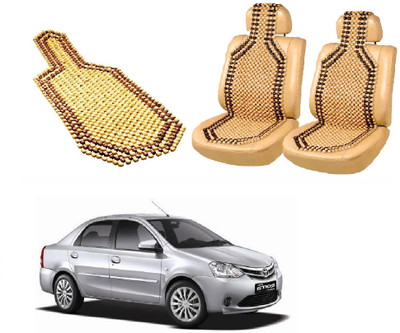 ROSHNEER ENTERPRISES Wooden Bead Seating Pad For  Toyota Etios(ETIOS 2011-2016 Beige)