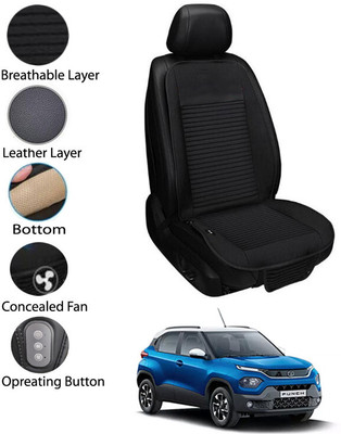 AYW Leather Seating Pad For  Tata Universal For Car(Front Seat Black)