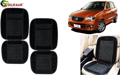 HANSHIKA ENTERPRISES Velvet, Wooden Bead Seating Pad For  Maruti Suzuki Alto K10(Front Seats, Back Seats, Office Chair Black)
