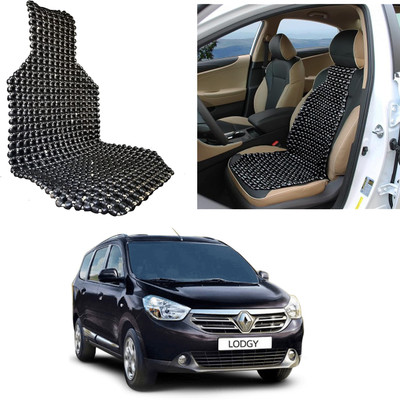 Oshotto Wooden Bead Seating Pad For  Renault Lodgy(Front Seats Black)