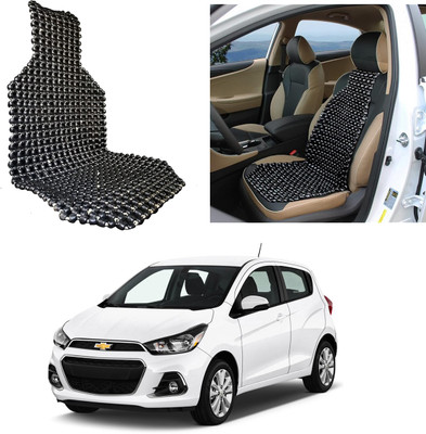 Oshotto Wooden Bead Seating Pad For  Chevrolet Spark(Front Seats Black)