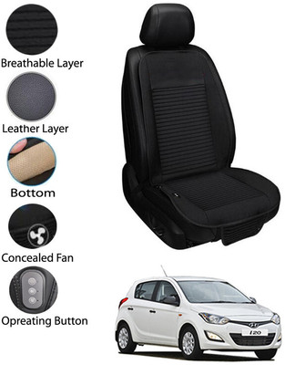 MATIES Leather Seating Pad For  HYUNDAI Universal For Car(Front Seat Black)