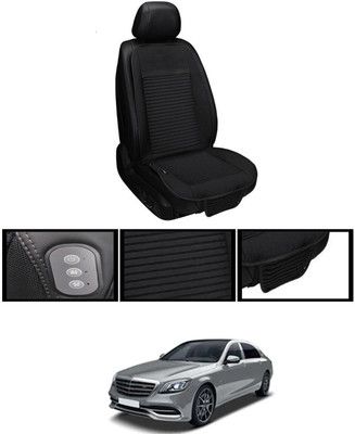 MSNP Leather Seating Pad For  Mercedes Benz Universal For Car(Front seats, Black Seat Black)