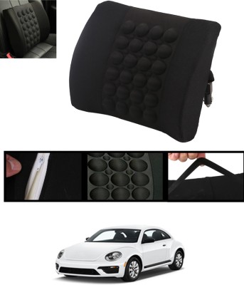 AYW Black Nylon Car Pillow Cushion for Volkswagen(Square, Pack of 1)