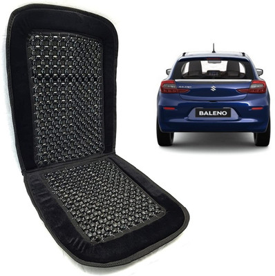 AuTO ADDiCT Velvet, Wooden Bead Seating Pad For  Maruti Suzuki Baleno(FRONT SEATS, BACK SEATS Black)