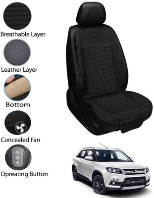 MATIES Leather Seating Pad For  Maruti Suzuki Universal For Car(Front Seat Black)