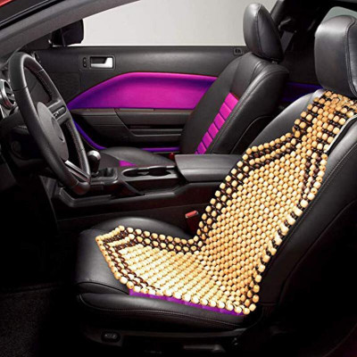 HANSHIKA ENTERPRISES Velvet, Wooden Bead Seating Pad For  Maruti Suzuki Alto 800(Front Seats, Back Seats, Office Chair Black)
