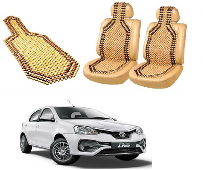 ROSHNEER ENTERPRISES Wooden Bead Seating Pad For  Toyota Etios Liva(LIVA 2018-2020 Beige)
