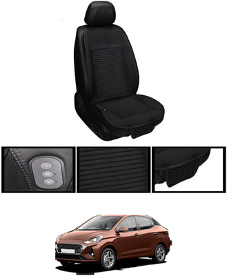 MSNP Leather Seating Pad For  HYUNDAI Universal For Car(Front seats, Black Seat Black)