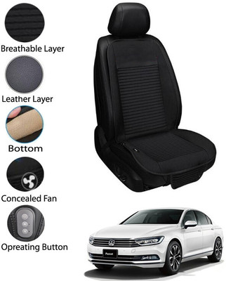 AYW Leather Seating Pad For  Volkswagen Passat(Front Seat Black)