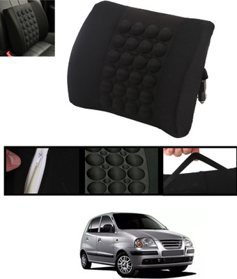ABJD Black Nylon Car Pillow Cushion for Hyundai(Square, Pack of 1)