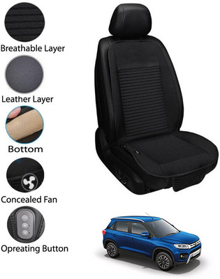 AYW Leather Seating Pad For  Maruti Suzuki Universal For Car(Front Seat Black)