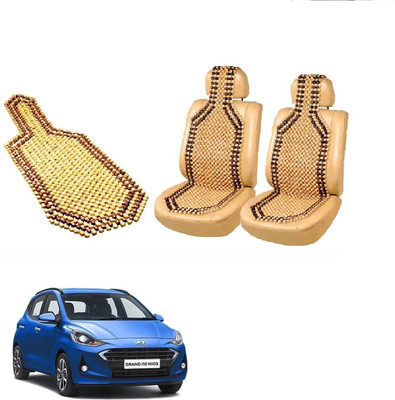 ROSHNEER ENTERPRISES Wooden Bead Seating Pad For  HYUNDAI Grand I10 Nios Asta U2 1.2 CRDi(NIOS Beige)