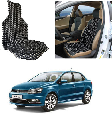Oshotto Wooden Bead Seating Pad For  Volkswagen Ameo GT 1.5 TDI Diesel(Front Seats Black)