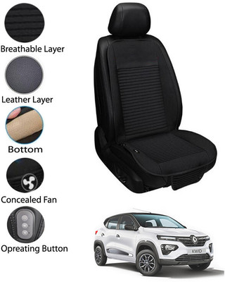 AYW Leather Seating Pad For  Renault Kwid(Front Seat Black)