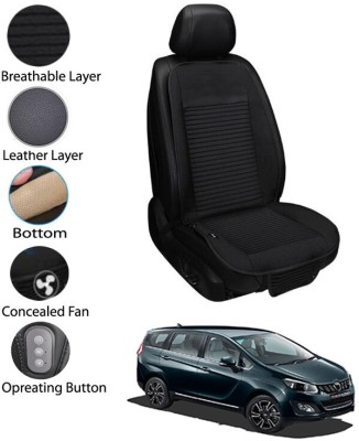 AYW Leather Seating Pad For  MAHINDRA Universal For Car(Front Seat Black)