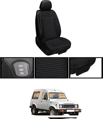 RKPSP Leather Seating Pad For  Maruti Suzuki Gypsy(Front, Back Black)