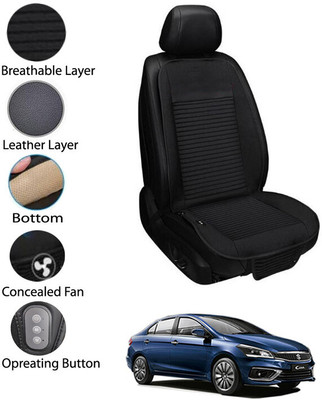 MATIES Leather Seating Pad For  Maruti Suzuki Ciaz(Front Seat Black)