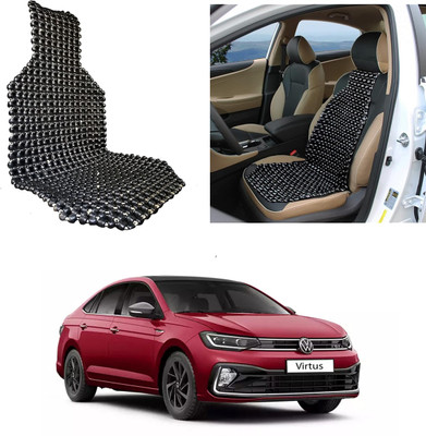 Oshotto Wooden Bead Seating Pad For  Volkswagen(Front Seats Black)