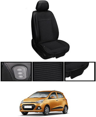 MSNP Leather Seating Pad For  HYUNDAI Universal For Car(Front seats, Black Seat Black)