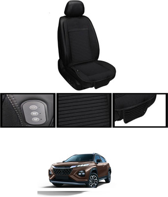 RKPSP Leather Seating Pad For  Maruti Universal For Car(Front, Back Black)