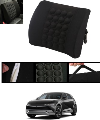 AYW Black Nylon Car Pillow Cushion for Hyundai(Square, Pack of 1)