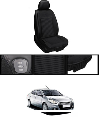 RKPSP Leather Seating Pad For  Renault Scala(Front, Back Black)