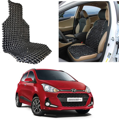 Oshotto Wooden Bead Seating Pad For  Hyundai Grand i10(Front Seats Black)