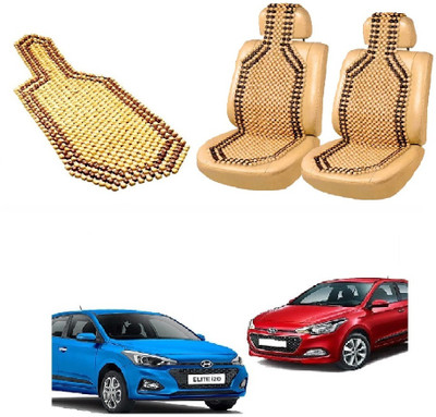 ROSHNEER ENTERPRISES Wooden Bead Seating Pad For  HYUNDAI Elite i20(I20 ELITE 2014-2019 Beige)