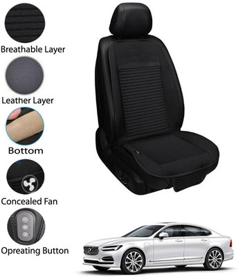AYW Leather Seating Pad For  Volvo Universal For Car(Front Seat Black)
