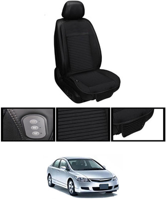 MSNP Leather Seating Pad For  Honda Civic(Front seats, Black Seat Black)