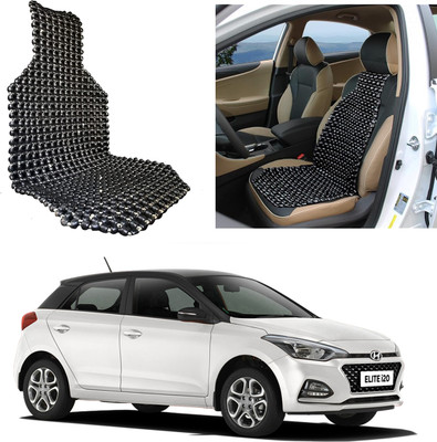 Oshotto Wooden Bead Seating Pad For  Hyundai Elite i20(Front Seats Black)