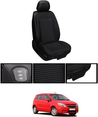 MSNP Leather Seating Pad For  Chevrolet Sail UVA(Front seats, Black Seat Black)