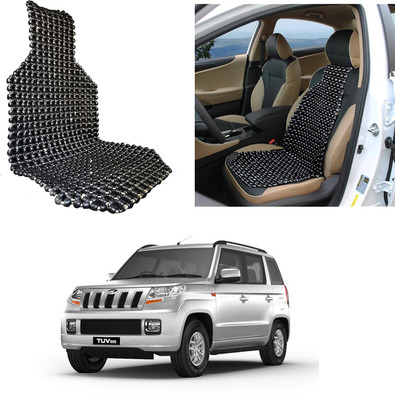 Oshotto Wooden Bead Seating Pad For  Mahindra TUV 300(Front Seats Black)