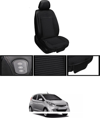 RKPSP Leather Seating Pad For  HYUNDAI Eon(Front, Back Black)