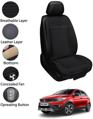 AYW Leather Seating Pad For  Tata Universal For Car(Front Seat Black)