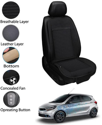 AYW Leather Seating Pad For  Tata Universal For Car(Front Seat Black)