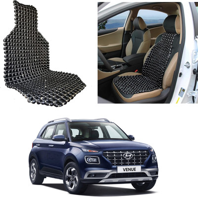 Oshotto Wooden Bead Seating Pad For  Hyundai Venue S Diesel(Front Seats Black)