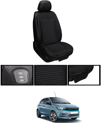 MSNP Leather Seating Pad For  Tata Universal For Car(Front seats, Black Seat Black)