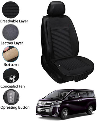 AYW Leather Seating Pad For  Toyota Universal For Car(Front Seat Black)