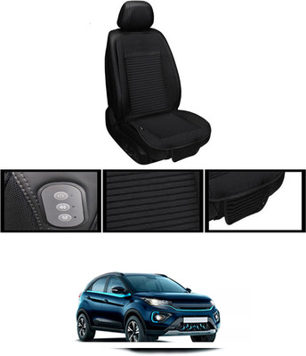 RKPSP Leather Seating Pad For  Tata Universal For Car(Front, Back Black)