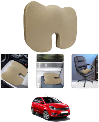 MATIES Leather Seating Pad For  Tata Bolt(All Vehicle, Wheel Chair, Office, Travel, Home, Study Table Black Beige)