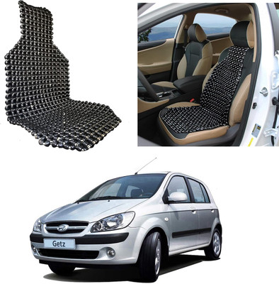 Oshotto Wooden Bead Seating Pad For  Hyundai Getz(Front Seats Black)