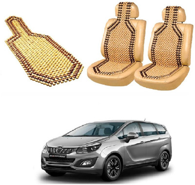 ROSHNEER ENTERPRISES Wooden Bead Seating Pad For  MAHINDRA Marazzo M8 Diesel(MARAZZO Beige)