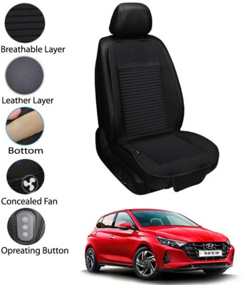 AYW Leather Seating Pad For  HYUNDAI Universal For Car(Front Seat Black)